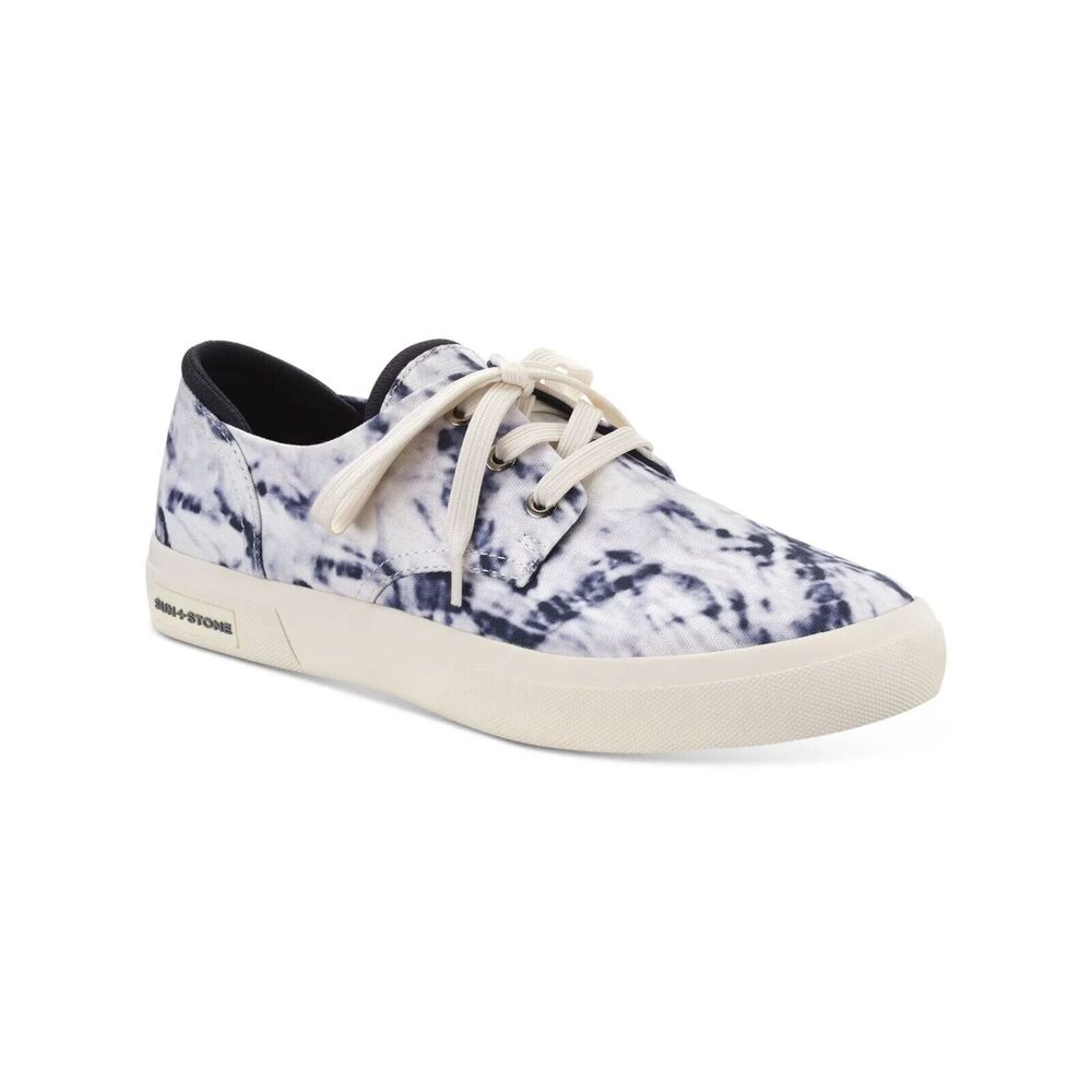 Sun + Stone Kiva Casual Sneakers Mens 12M Blue Tie Dye Lace Up Low Top Shoes NWB - Picture 2 of 11